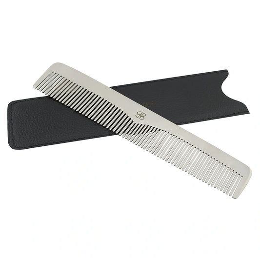 6.7" Chrome Steel Hair Comb for Professional Grooming