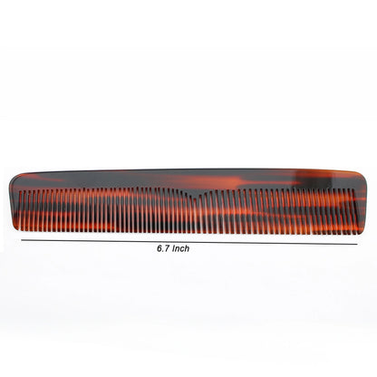 Premium Plastic Resin Hair Comb with Leather Pouch