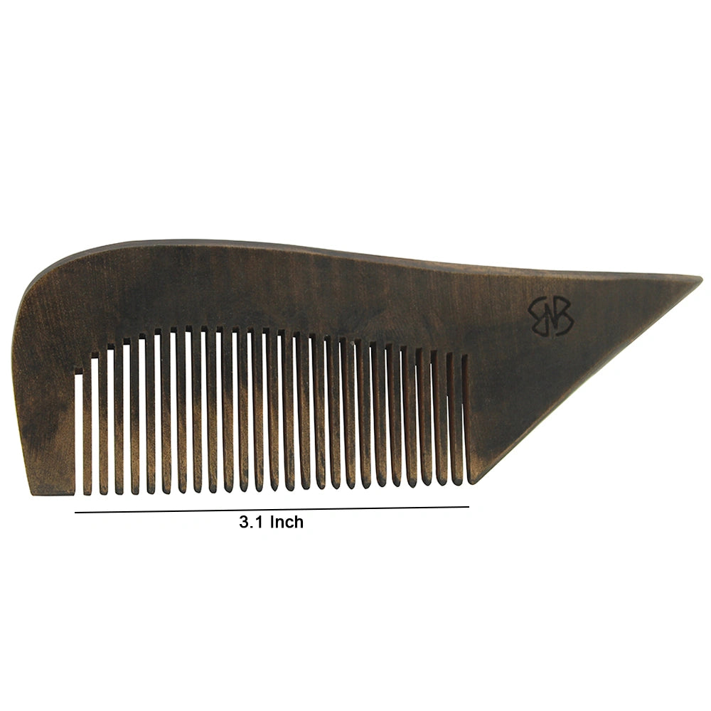 Antique Wooden Anti-Static Beard Comb