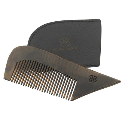 Antique Wooden Anti-Static Beard Comb