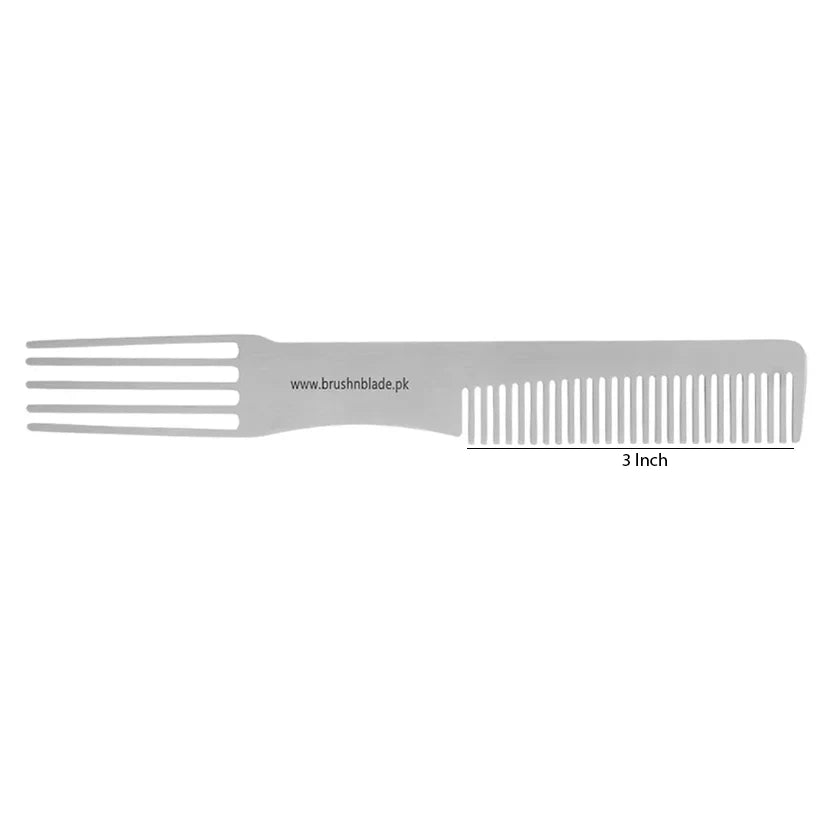 Dual Tooth Styling Hair Comb Stainless Steel