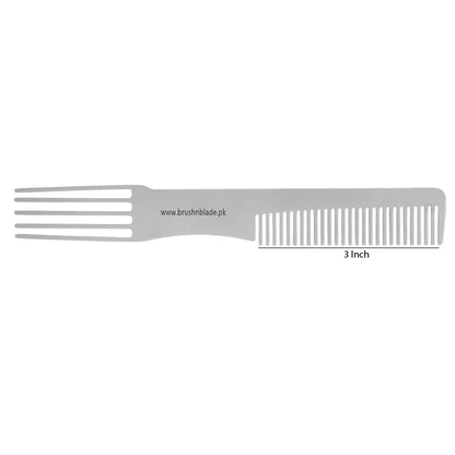 Dual Tooth Styling Hair Comb Stainless Steel