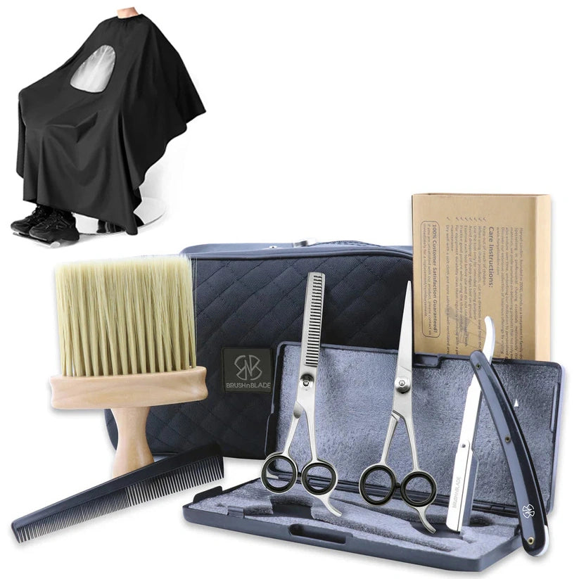 Hygienic Personal Barber Kit with Silver 6.5-inch Scissors