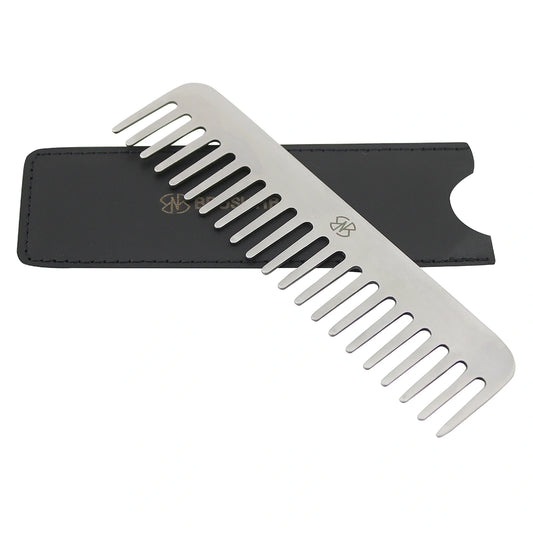 Premium Stainless Steel Wide Tooth Detangling Comb