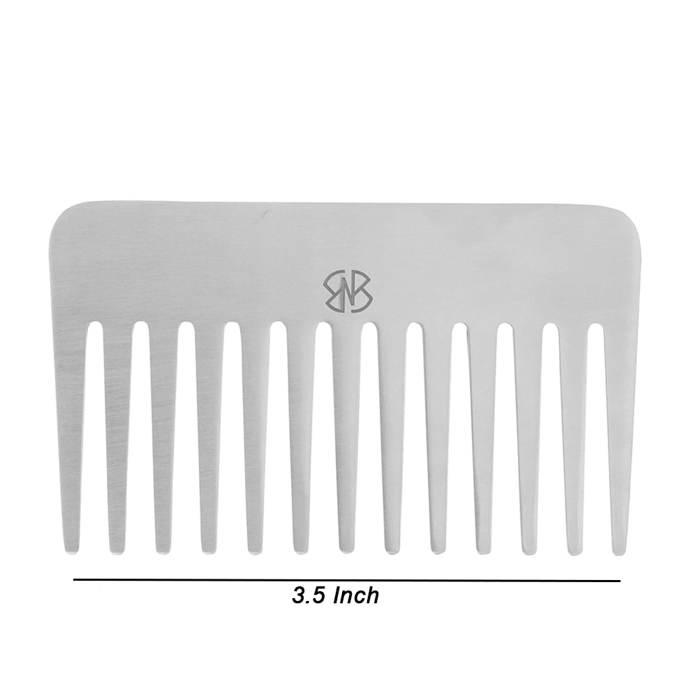 Premium Stainless Steel Wide Tooth Hair Comb