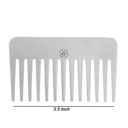 Premium Stainless Steel Wide Tooth Hair Comb