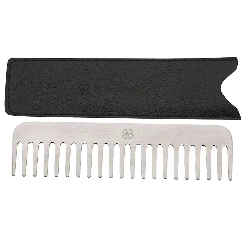 Premium Stainless Steel Wide Tooth Detangling Comb