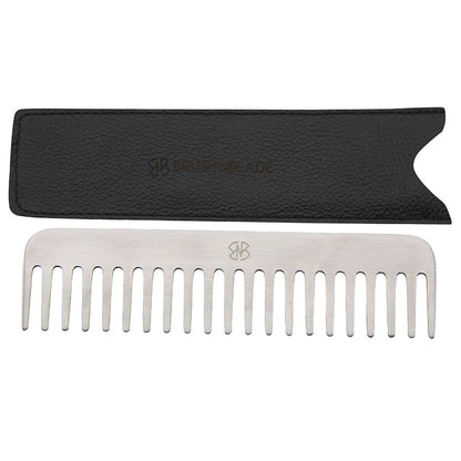 Premium Stainless Steel Wide Tooth Detangling Comb