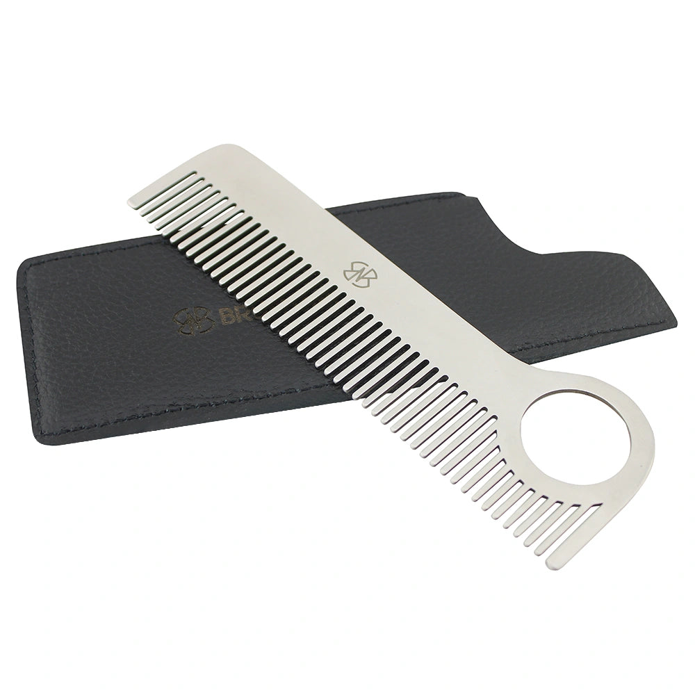 Stainless Steel Loop Handle Hair & Beard Comb