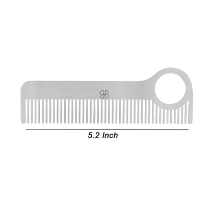 Stainless Steel Loop Handle Hair & Beard Comb