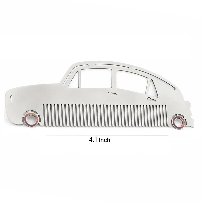 Vintage Car Shape Stainless Steel Hair Comb