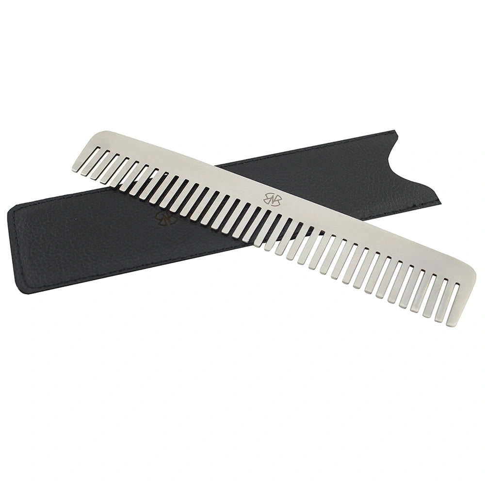 Wide Tooth Stainless Steel Flat Top Clipper Comb