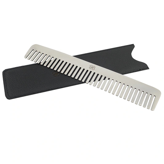 Wide Tooth Stainless Steel Flat Top Clipper Comb