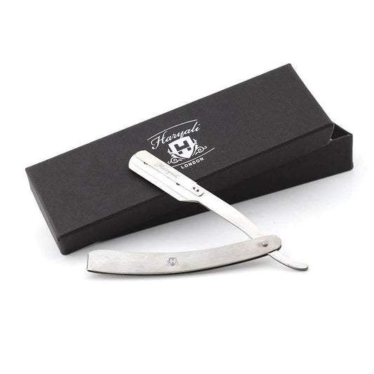 Stainless Steel Cut Throat Razor with Replaceable Blade
