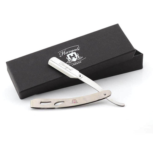 Silver Finish Replaceable Blade Cut Throat Razor