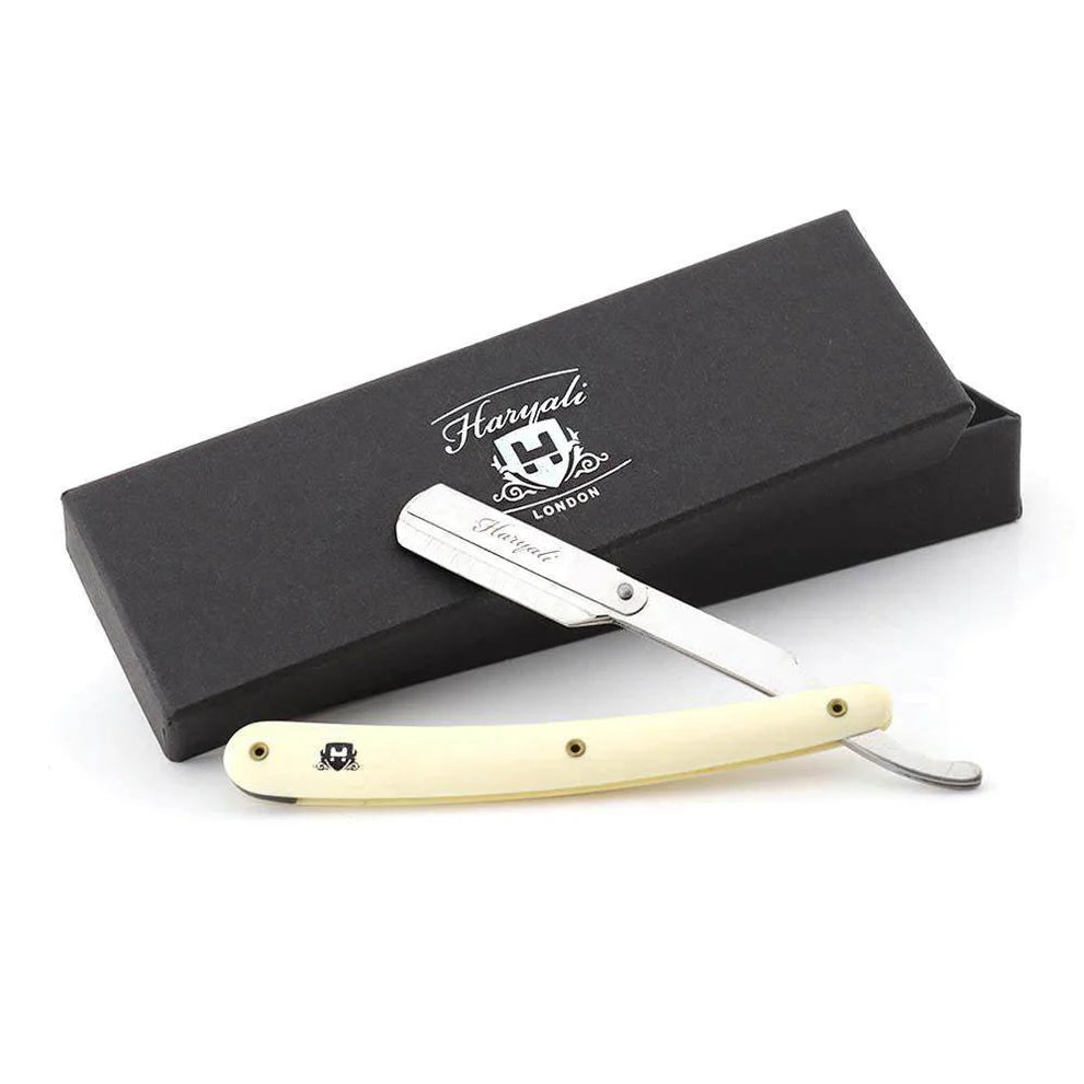 Replaceable Blade Cut Throat Razor in Plastic Handle