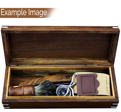 Handcrafted Wooden Shaving Box for Grooming Accessories