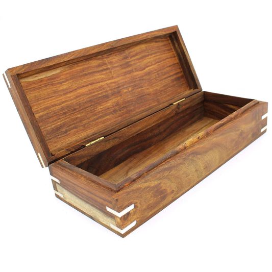 Handcrafted Wooden Shaving Box for Grooming Accessories