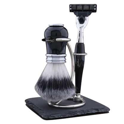 Lille Silver Synthetic Complete Shaving Kit for Men