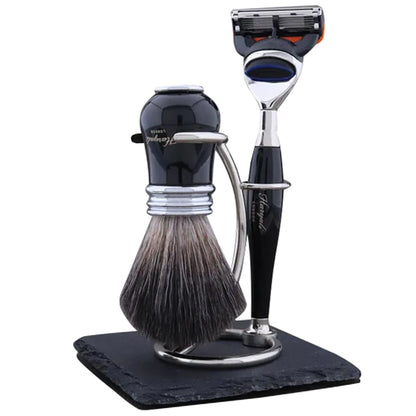Lille Range Black Synthetic Hair Shaving Kit