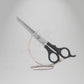 Black Handle 6.5” Offset Hair Thinning Scissors with Fixed Screws