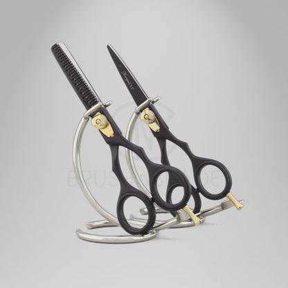 Black 5.5” Hairdressing Scissors Set with Adjustable Screws