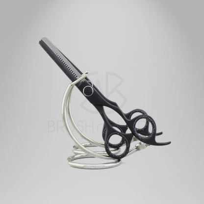 Black 6” Offset Hairdressing Scissors Set with Adjustable Screws