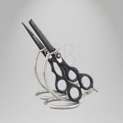 Black 5.5” Hairdressing Scissors Set with Adjustable Screws