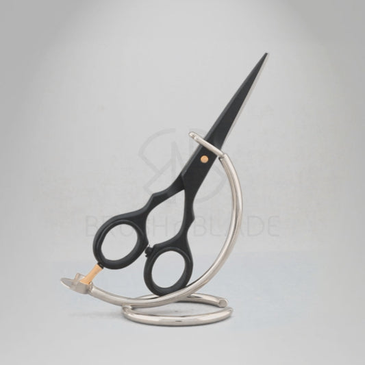 Black 5" Hairdressing Scissors with Fixed Screws