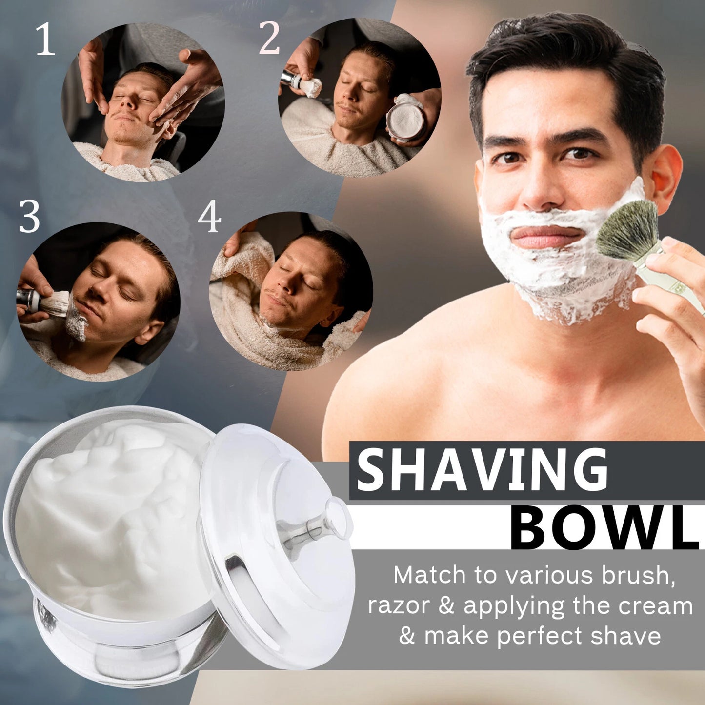 Shaving Bowl with Lid for Fresh and Clean Storage