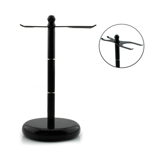Black Shaving Stand Holder for Razor and Brush - HARYALI LONDON
