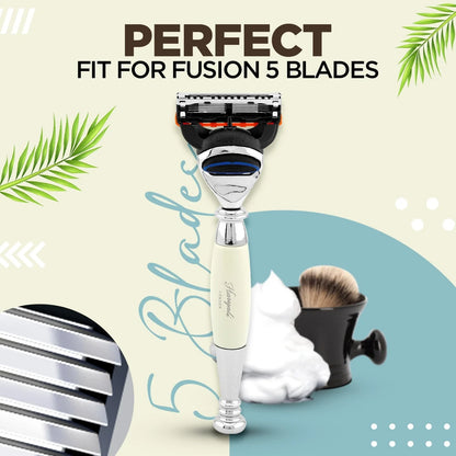 Tandoori Half Ivory 5 Blade Razor for Men - HARYALI LONDON