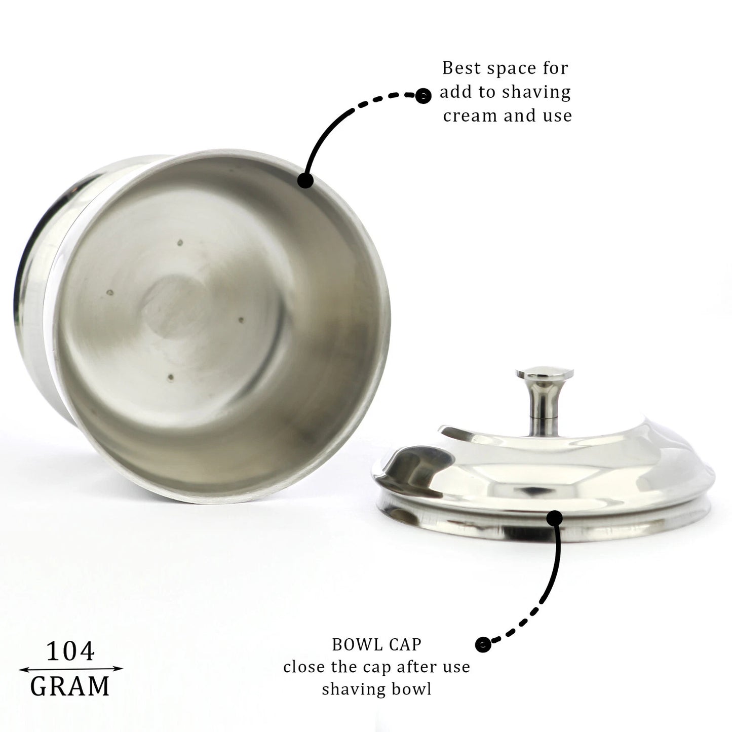 Shaving Bowl with Lid for Fresh and Clean Storage