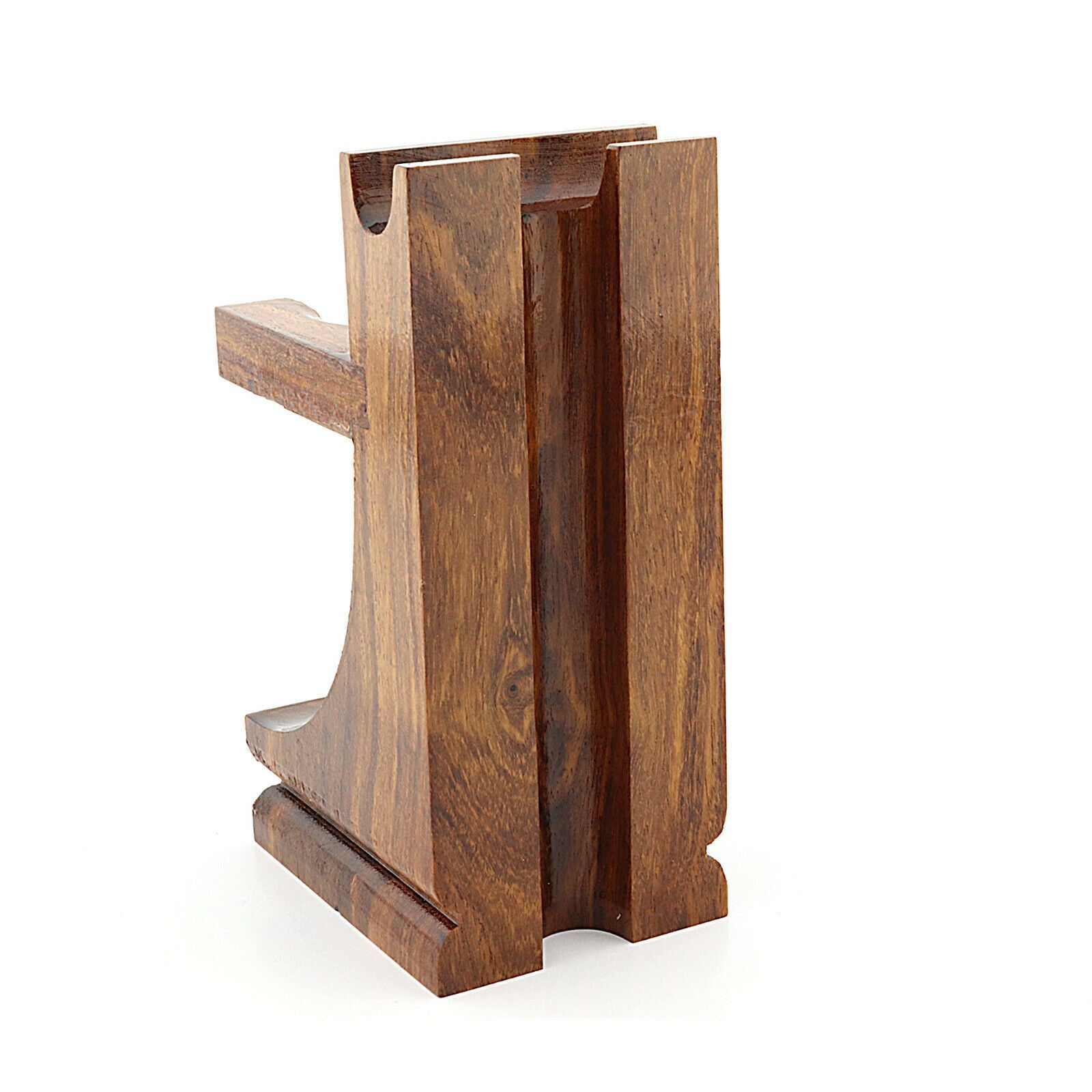 Wooden Shaving Stand for Brush and Razor