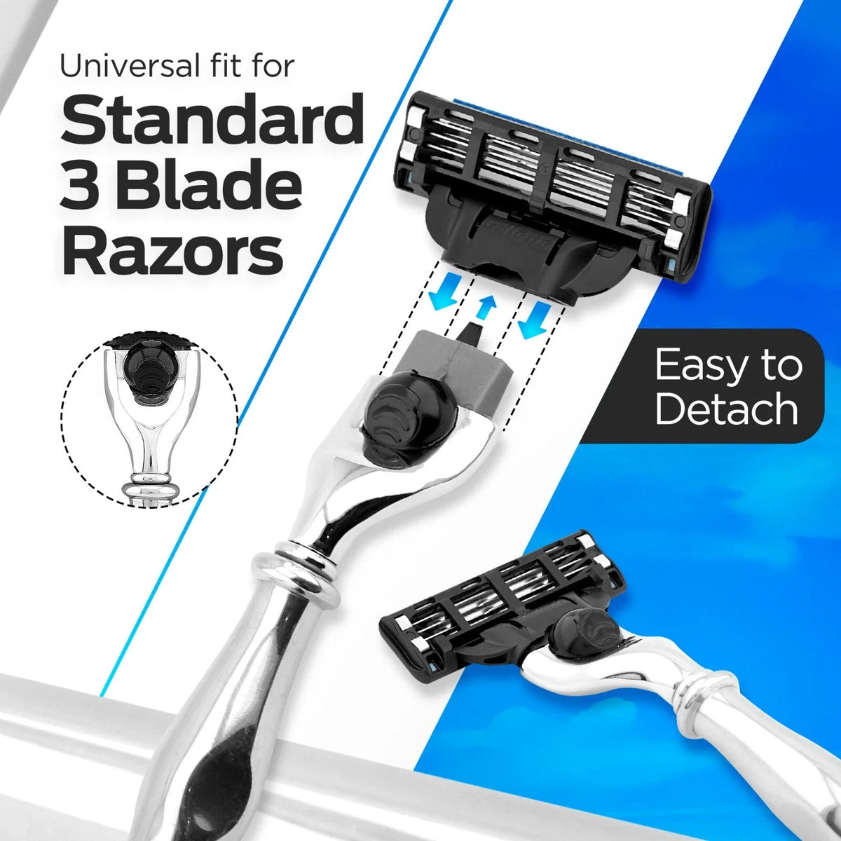 V Shaped Razor Buy Vase Stainless Steel 3 Edge Shaving Razor | BnB – BrushnBlade