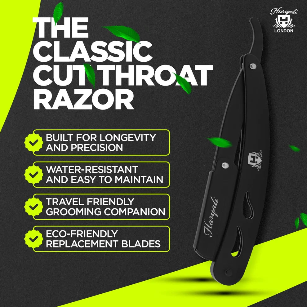 Cut Work Stainless Steel Replaceable Blade Cut Throat Razor