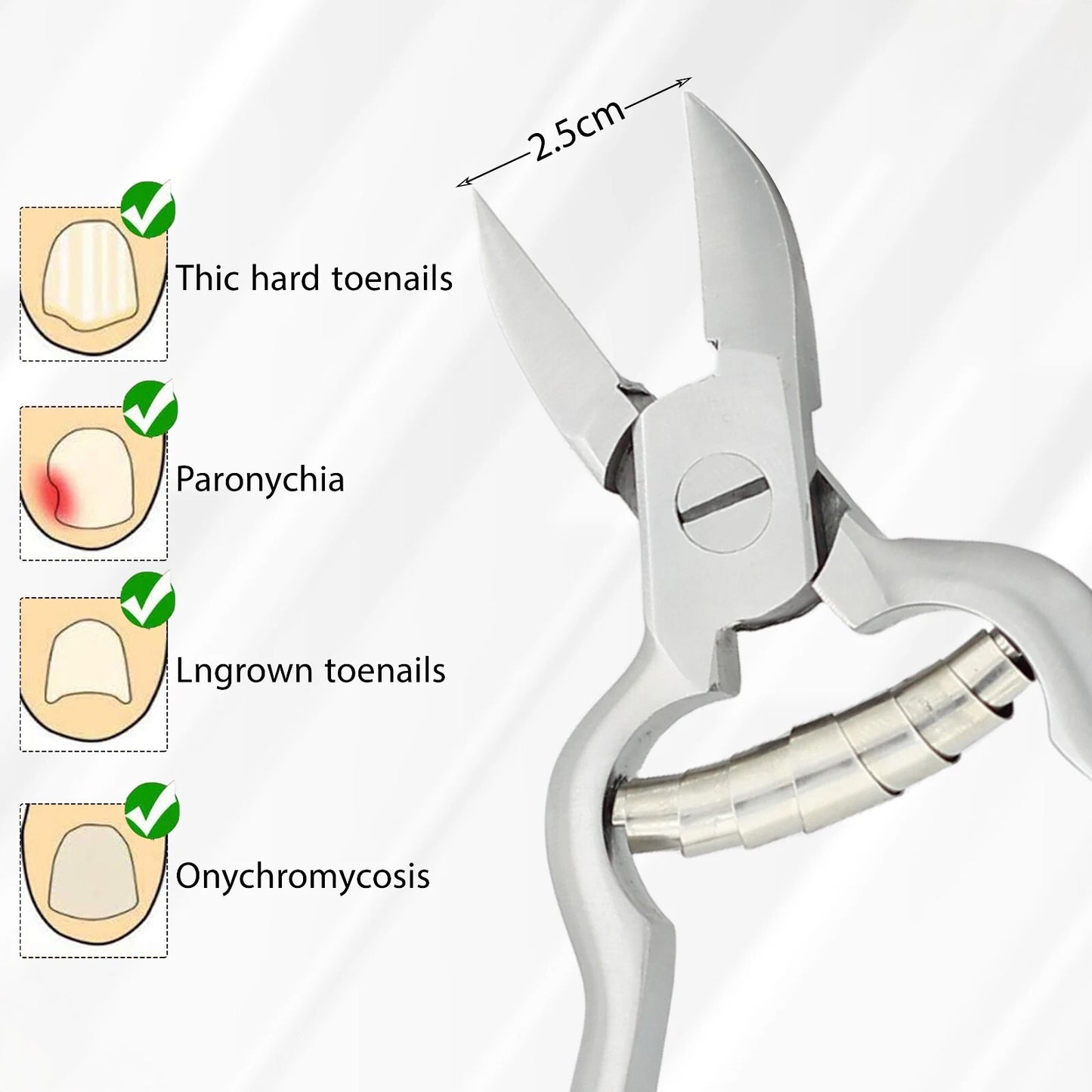 Professional Curved Toenail Clipper with Stainless Steel Precision