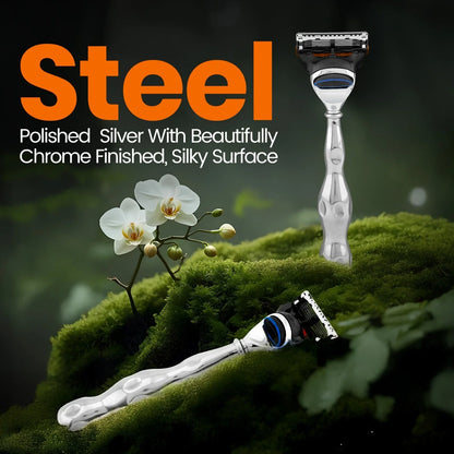 Vase Shape Stainless Steel 5 Blade Metal Razor