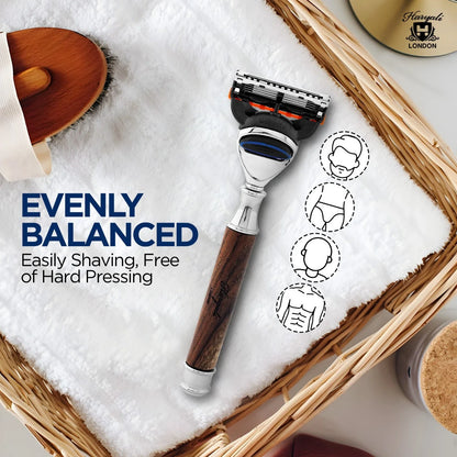 Titan Wood 5 Blade Razor for Men - HARYALI LONDON