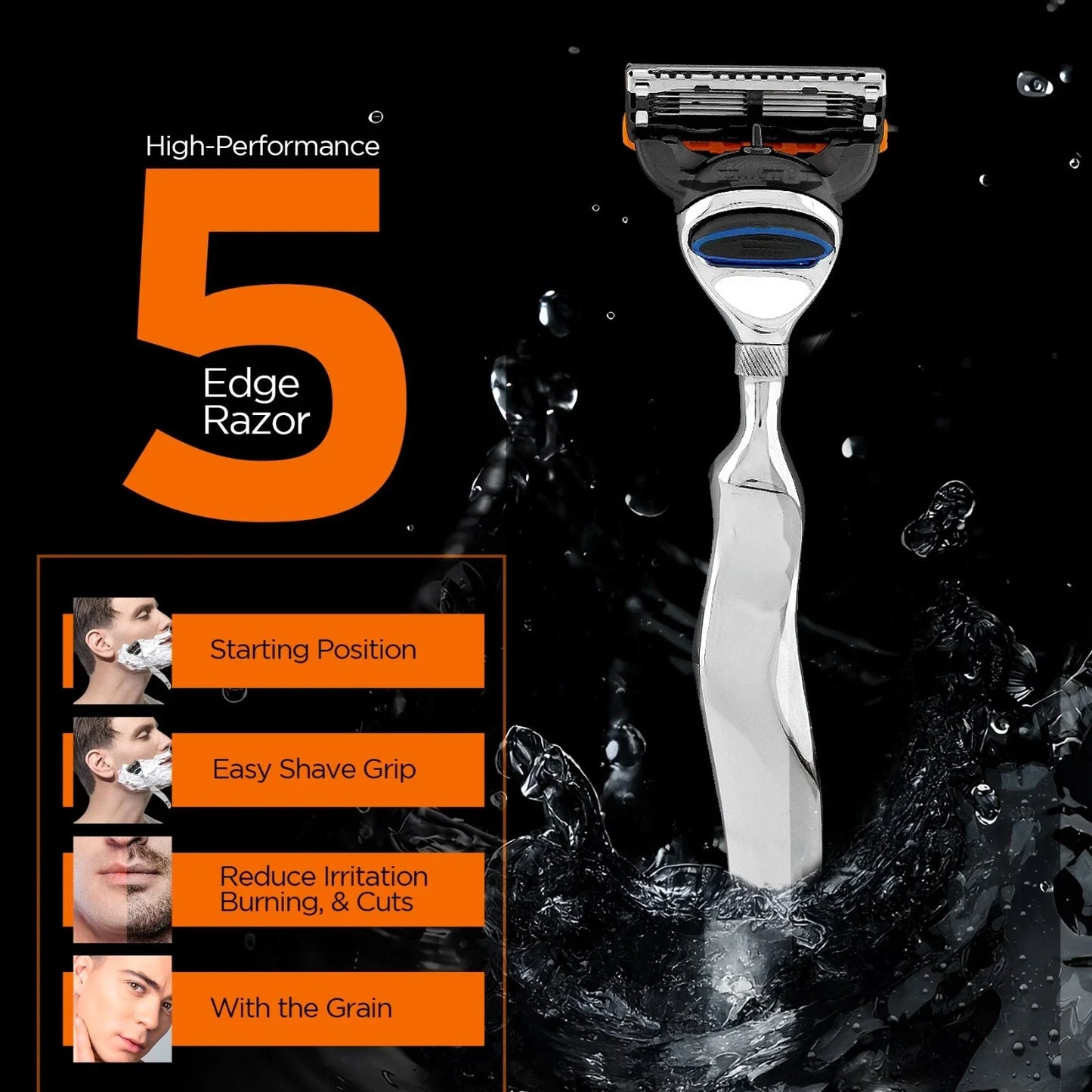 Wavy Stainless Steel Blade 5 Razor