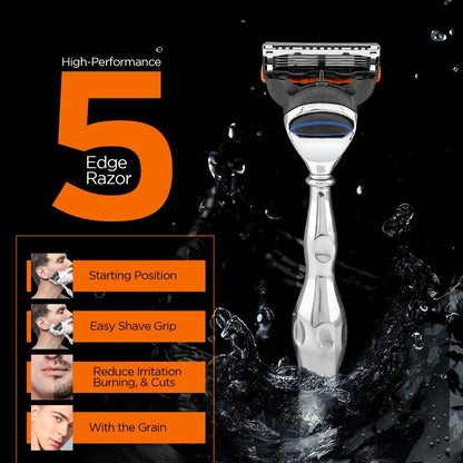 Vase Shape Stainless Steel 5 Blade Metal Razor