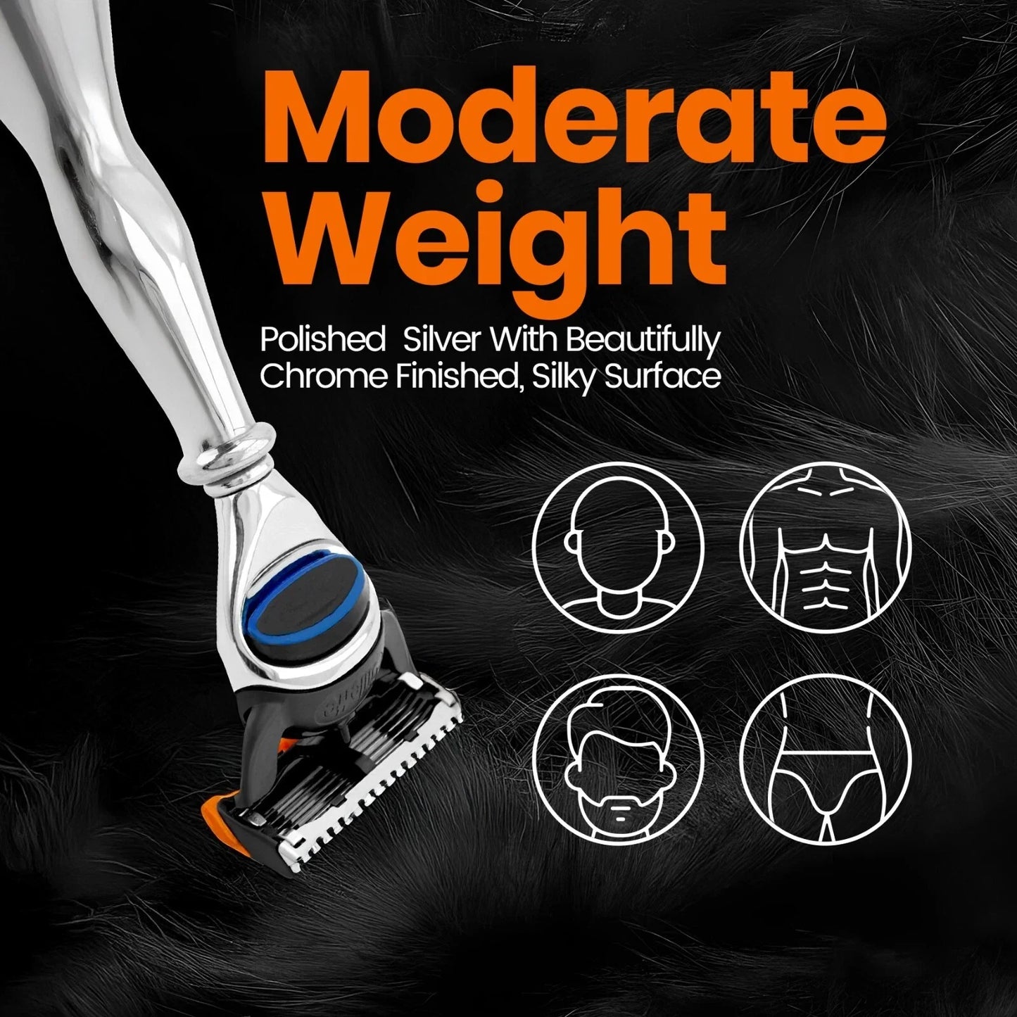 Vase Shape Stainless Steel 5 Blade Metal Razor