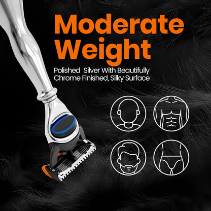 Vase Shape Stainless Steel 5 Blade Metal Razor