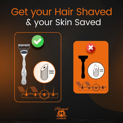 Vase Shape Stainless Steel 5 Blade Metal Razor