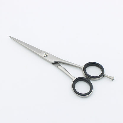 High-quality silver 6.5-inch hair cutting scissor with fixed screws, ideal for barbers and stylists