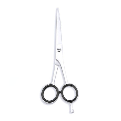 Silver 6.5-inch hair cutting scissor with fixed screws for precise and smooth trimming