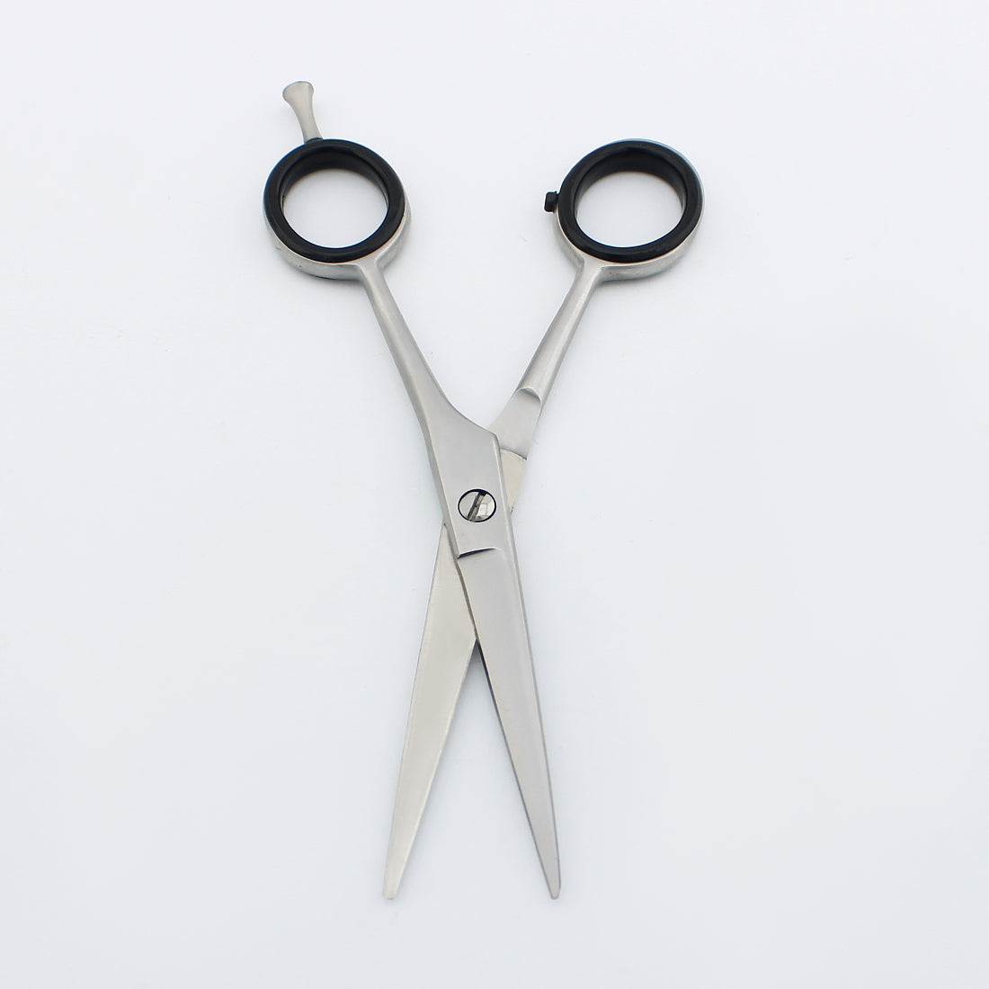 Professional silver 6.5-inch hair cutting scissor with fixed screws for salon-quality hair trimming